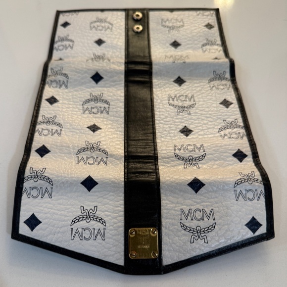 MCM Vintage Visetos Black and White Women's Wallet/Check Register - Picture 6 of 15